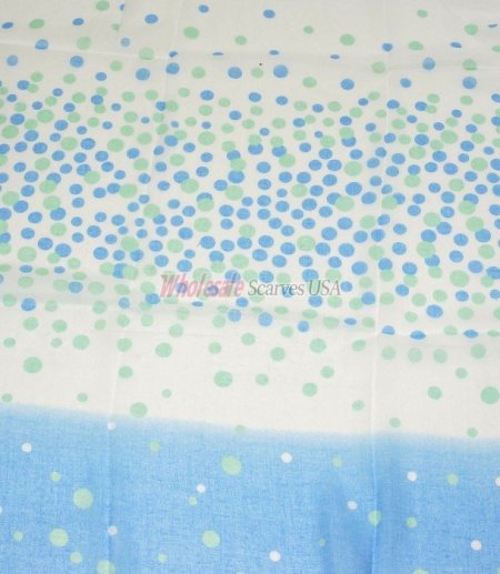(image for) Premium Dot Print Scarf S0059 Blue
