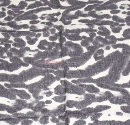 (image for) Premium Pattern Print Scarf S0064 Grey