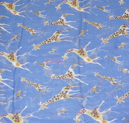 (image for) Premium Infinity Print Scarf S0069 Blue
