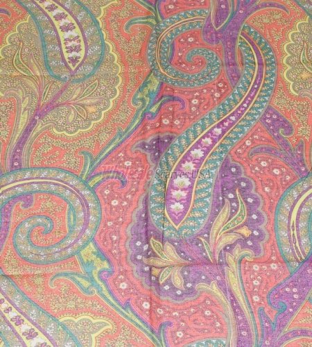 (image for) Premium Paisley Floral Print Scarf S0077 Pink