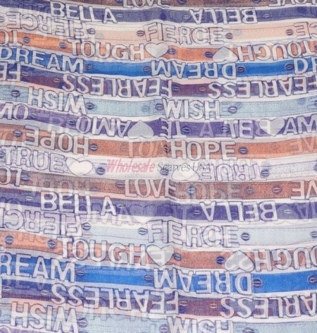 (image for) Premium Infinity Print Scarf S0088 Blue