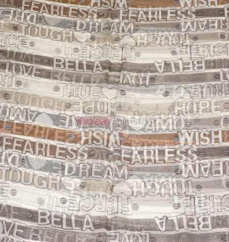 (image for) Premium Infinity Print Scarf S0088 Brown