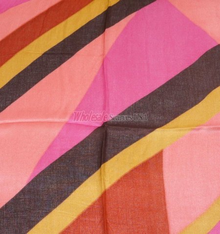 (image for) Premium Strip Print Scarf S0099 Pink