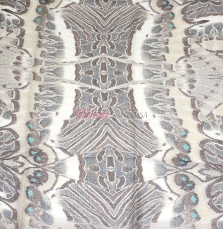 (image for) Premium Pattern Print Scarf S0103 Grey