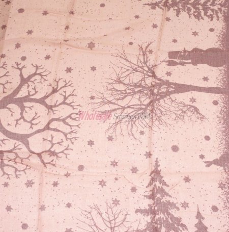 (image for) Premium Pattern Print Scarf S0105 Pink