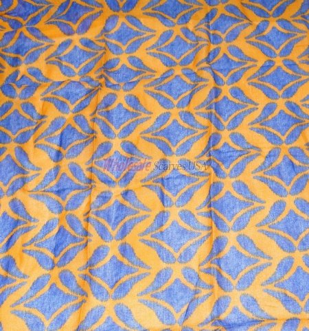 (image for) Premium Pattern Print Scarf S0112 Blue