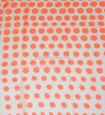 (image for) Premium Dot Print Scarf S0118 Orange