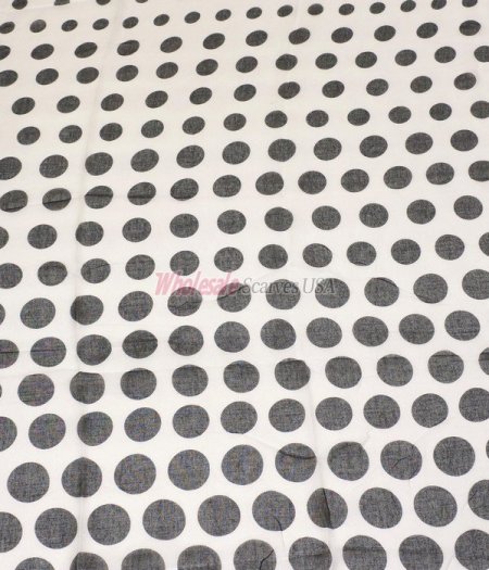 (image for) Premium Dot Print Scarf S0118 Black