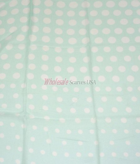 (image for) Premium Dot Print Scarf S0118 Tiffany Blue