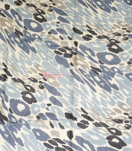 (image for) Premium Animal Print Scarf S0124 Blue