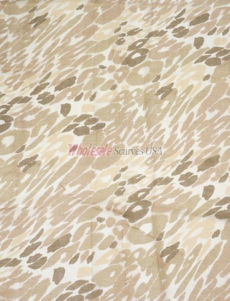 (image for) Premium Pattern Print Scarf S0124 Brown