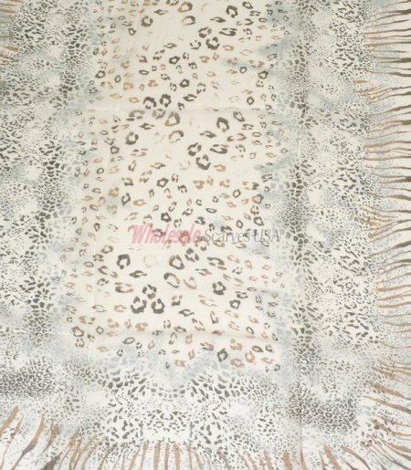 (image for) Premium Animal Print Scarf S0126 Brown