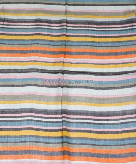 (image for) Premium Strip Print Scarf S0131 Orange