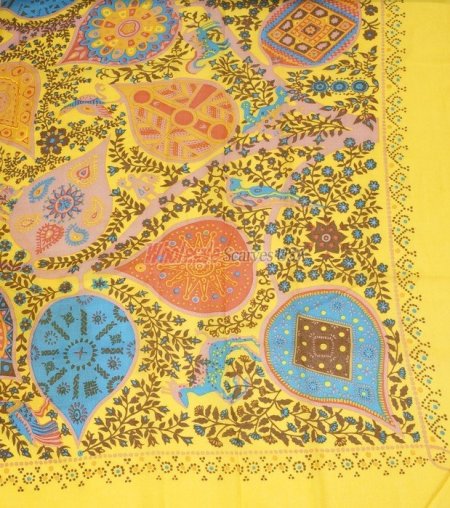 (image for) Premium Wool Blend Print Wrap S0142 Yellow