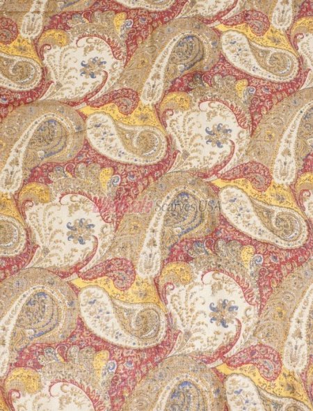 (image for) Premium Paisley Floral Print Scarf S0156 Brown