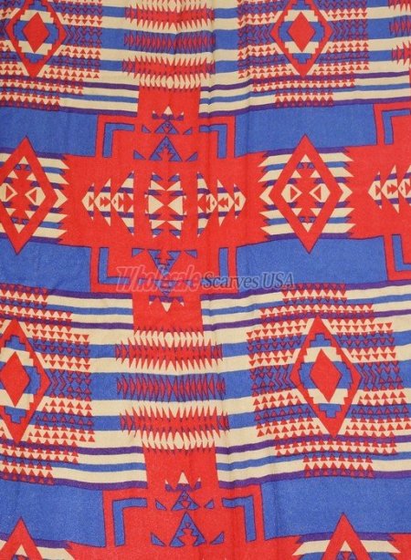 (image for) Premium Strip Print Scarf S0158 Red