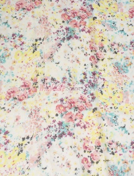 (image for) Premium Floral Print Scarf S0168 Assorted