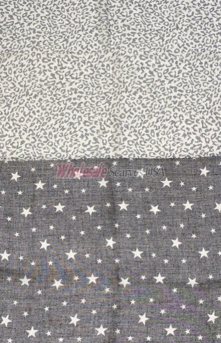(image for) Premium Pattern Print Shawl S0163 Black