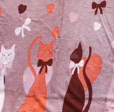 (image for) Premium heart print scarf #s0600-1