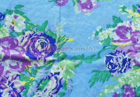 (image for) Premium flower print scarf #s0607