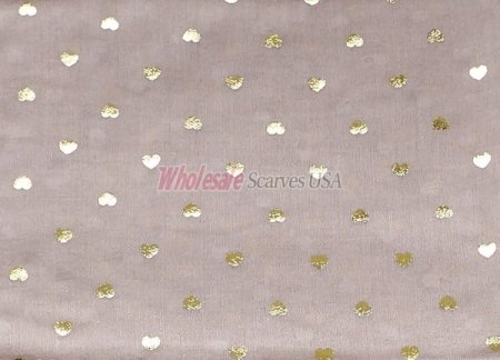 (image for) Premium heart print scarf #s0617-1