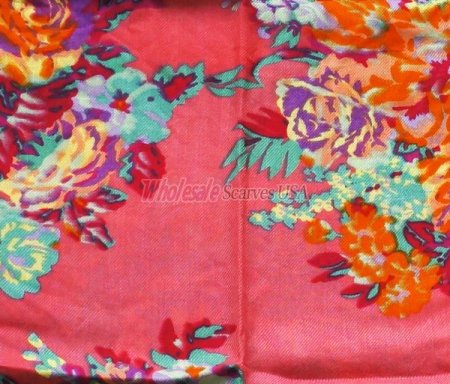 (image for) Premium flower print scarf #s0623-1