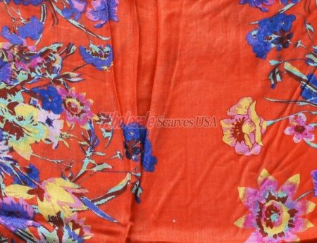(image for) Premium flower print scarf #s0624-1