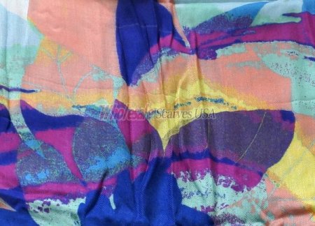 (image for) Premium flower print scarf #s0634-3
