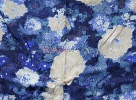 (image for) Premium flower print scarf #s0655-1