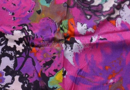 (image for) Premium flower print scarf #s0657-1