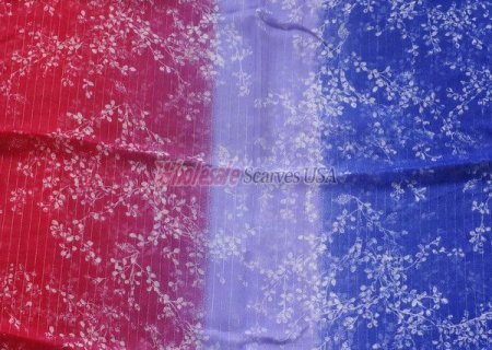 (image for) Premium flower print scarf #s0667-2