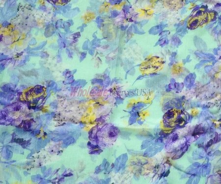 (image for) Infinity flower print scarf#s0670-1