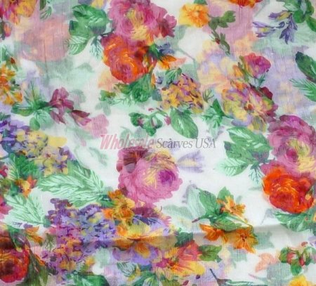 (image for) Infinity flower print scarf#s0697-1