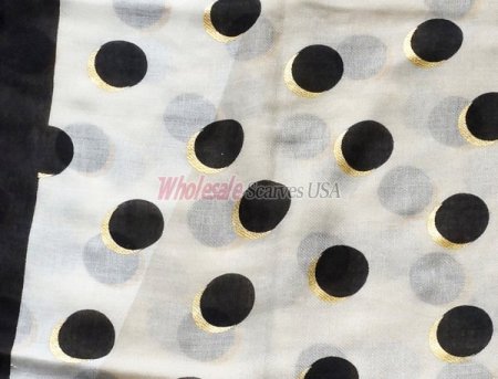 (image for) Premium dot print scarf#s0745-1