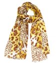 (image for) Premium Leopard Print Scarf Yellow