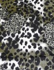 (image for) Premium Leopard Print Scarf Army Green