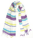 (image for) Premium Strip Print Scarf Purple