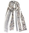 (image for) Premium Floral Print Scarf S0007 Brown