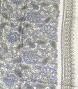 (image for) Premium Floral Print Scarf S0007 Blue