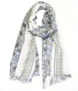 (image for) Premium Floral Print Scarf S0007 Blue