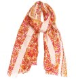 (image for) Premium Floral Print Scarf S0007 Orange