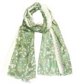 (image for) Premium Floral Print Scarf S0007 Green
