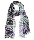 (image for) Premium Floral Print Shawl Grey