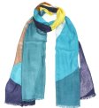 (image for) Premium Strip Print Scarf S0018 Blue