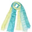 (image for) Premium Strip Print Scarf Green