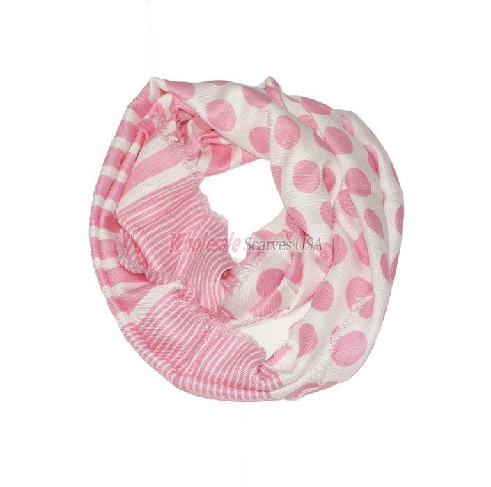 (image for) Premium Infinity Print Scarf Pink
