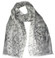 (image for) Premium Animal Print Shawl Grey