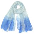 (image for) Premium Pattern Print Shawl Blue
