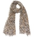 (image for) Premium Animal Print Scarf Brown