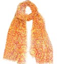 (image for) Premium Animal Print Scarf Orange